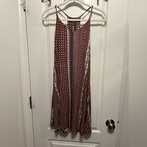 Rachel Zoe Racerback Mini Dress with Built in Bra Size Medium women’s boho Aztec
